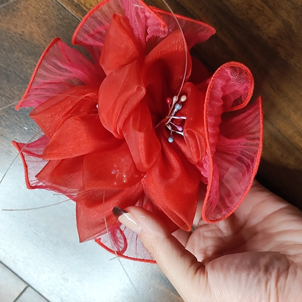 Red Vintage Hair clip